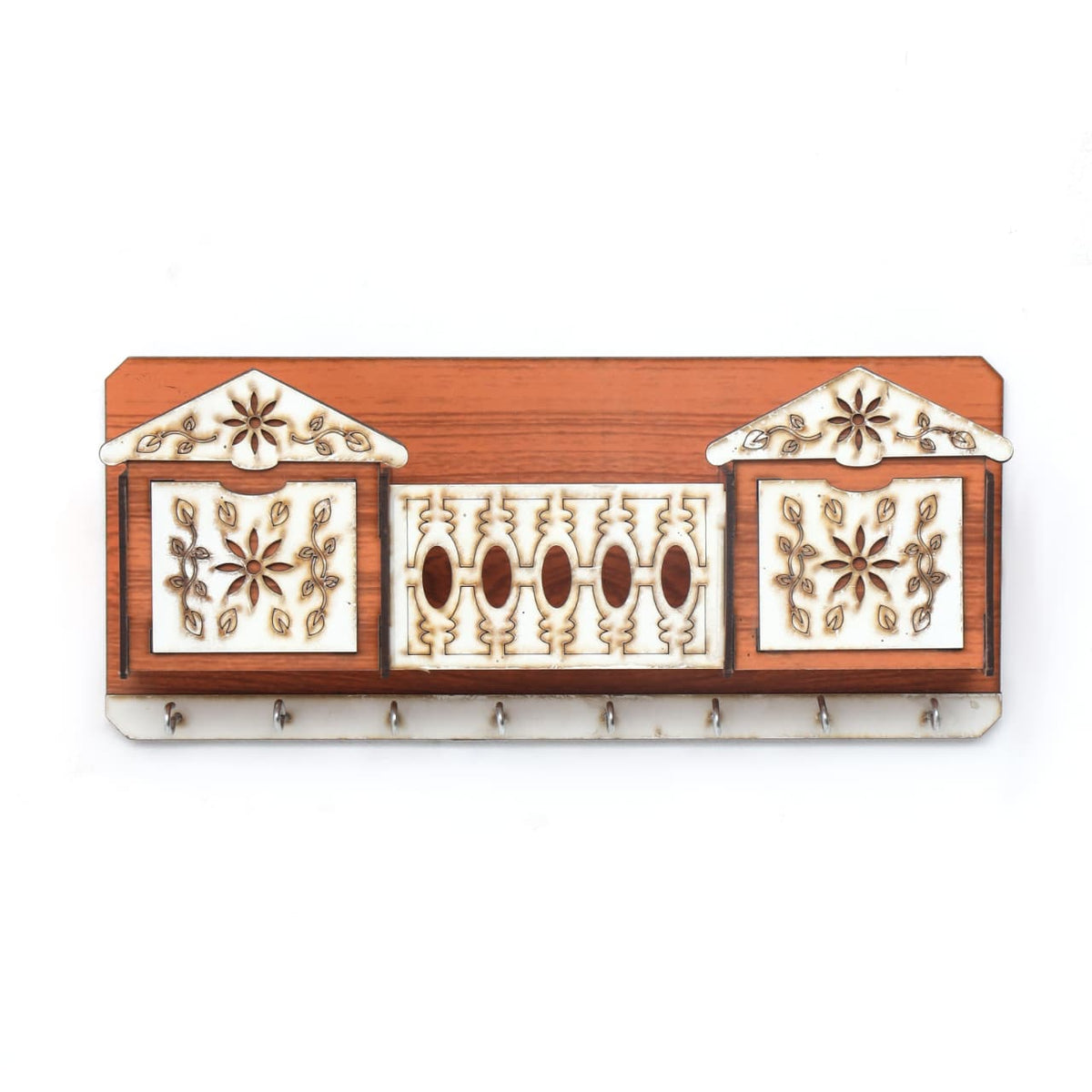 New Design Wooden Wall-Mounted Key Holder & Organizer